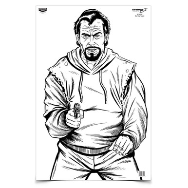 Shop BIRCHWOOD CASEY Eze-Scorer 23x35in BC Bad Guy Paper Target Pack of 100 (37016). Buy best Targets from gritrsports.com | Reviews and Shipping options available