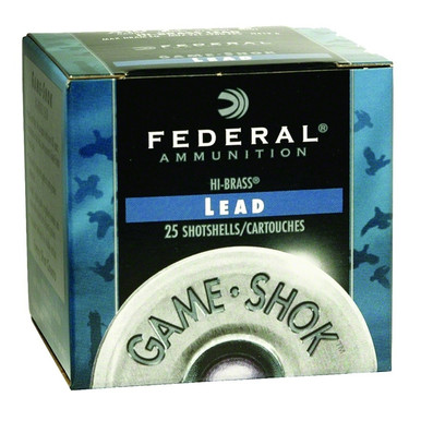 Shop FEDERAL Game-Shok 12 Gauge 2.75in #4 Lead Ammo, 25 Round Box (H1264). Buy best Shotgun Shells from gritrsports.com | Reviews and Shipping options available