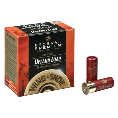 Shop FEDERAL Wing-Shok High Velocity 12 Gauge 2.75in #4 Lead Ammo, 25 Round Box (P1384). Buy best Shotgun Shells from gritrsports.com | Reviews and Shipping options available