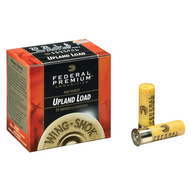 Shop FEDERAL Wing-Shok High Velocity 20 Gauge 2.75in #6 Lead Ammo, 25 Round Box (PF2046). Buy best Shotgun Shells from gritrsports.com | Reviews and Shipping options available