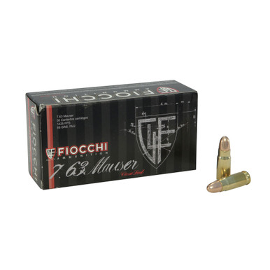 Shop FIOCCHI 7.63 Mauser 88 Grain FMJ Ammo, 50 Round Box (763A). Buy best Rifle Ammo from gritrsports.com | Reviews and Shipping options available