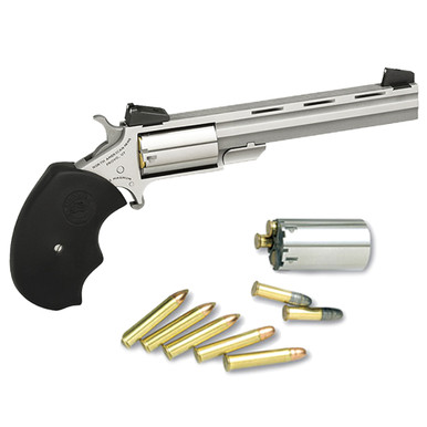 Shop NORTH AMERICAN ARMS Mini-Master 22LR/22WMR 4in 5rd SS Revolver with Adjustable Sights (NAA-MMT-C). Buy best Revolvers from gritrsports.com | Reviews and Shipping options available
