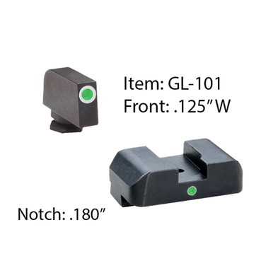 Shop AMERIGLO Glock Tritium I-Dot 2 Dot Green with White Outline Sight (GL-101). Buy best Night Sights from gritrsports.com | Reviews and Shipping options available