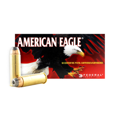 Shop FEDERAL American Eagle 44 Mag 240 Grain JHP Ammo, 50 Round Box (AE44A). Buy best Handgun Ammo from gritrsports.com | Reviews and Shipping options available