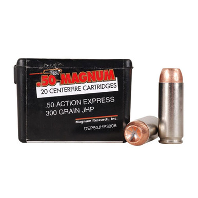 Shop MAGNUM RESEARCH .50 Action Express 300Gr JHP 20Rd Box Ammo (DEP50JHP300B). Buy best Handgun Ammo from gritrsports.com | Reviews and Shipping options available