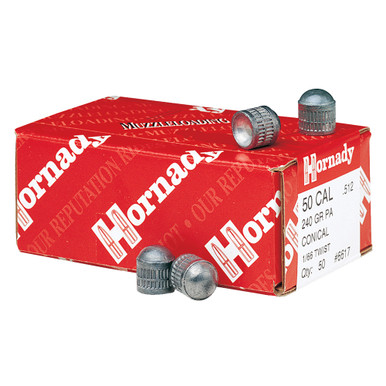 HORNADY 50 Cal 240 gr PA Conical Muzzleloading Bullets 6617