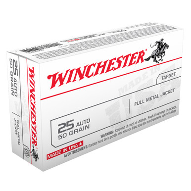 Shop WINCHESTER USA 25 ACP 50Gr Full Metal Jacket 50/500 Handgun Ammo (Q4203). Buy best Handgun Bullets from gritrsports.com | Reviews and Shipping options available