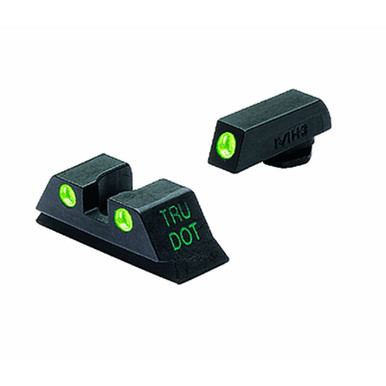 Shop MEPROLIGHT Tru-Dot Glock 9mm,357 SIG,45 GAP,40 S&W Tritium Fiber Optic Green,Green Front & Rear Iron Sight (ML10224). Buy best Night Sights from gritrsports.com | Reviews and Shipping options available
