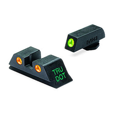 Shop MEPROLIGHT Tru-Dot Glock 9mm,357 SIG,45 GAP,40 S&W Tritium Fiber Optic Green,Orange Front & Rear Iron Sight (ML10224O). Buy best Night Sights from gritrsports.com | Reviews and Shipping options available