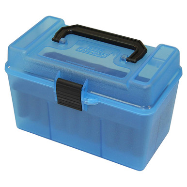 Shop MTM CASE-GARD Deluxe H-50 Series 50rd Large Clear Blue Rifle Ammo Case (H50RL24). Buy best Shell Carriers from gritrsports.com | Reviews and Shipping options available