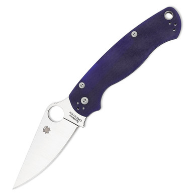Shop SPYDERCO Para Military 2 G-10 Dark Blue Handle PlainEdge Folding Knife (C81GPDBL2). Buy best Folding Knives from gritrsports.com | Reviews and Shipping options available