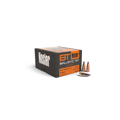 NOSLER Ballistic Tip Varmint 6mm 243 55Gr Spitzer 100rd Box Bullets 24055