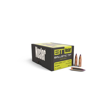 Shop NOSLER Ballistic Tip Hunting 6mm .243" 95Gr Spitzer 50rd Box Bullets (24095). Buy best Rifle Bullets from gritrsports.com | Reviews and Shipping options available