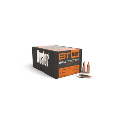 NOSLER Ballistic Tip Varmint 22 Caliber 224 60Gr 250rd Box Bullets 39473