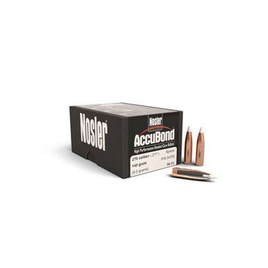 NOSLER AccuBond 270 Caliber 277 140Gr Spitzer 50rd Box Bullets 54765
