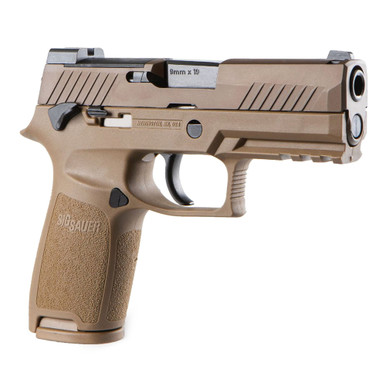 Shop SIG SAUER P320-M18 9mm 3.9in 17rd/2x 21rd Mag Coyote Tan Pistol (320CA-9-M18-MS). Buy best Pistols from gritrsports.com | Reviews and Shipping options available