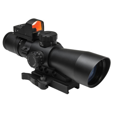Shop NCSTAR USS Gen2 3-9x42 P4 Sniper Green/Blue IR Riflescope with Micro Red Dot Sight (STP3942GDV2). Buy best Combo Kits from gritrsports.com | Reviews and Shipping options available