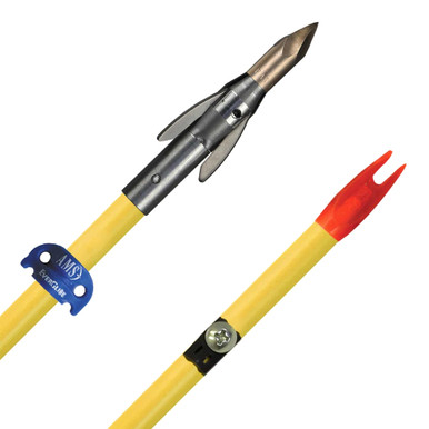 Shop AMS BOWFISHING AnKor QT Point Lava Crux Carbon Cored Fiberglass Arrow with Yellow Shaft and EverGlide Safety Slide (A607). Buy best Arrows from gritrsports.com | Reviews and Shipping options available
