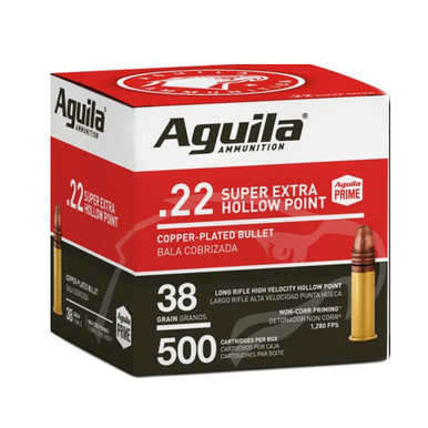 Shop AGUILA .22 LR 38Gr Copper-Plated Hollow Point 500rd Box Ammo (1B221118). Buy best Rifle Ammo from gritrsports.com | Reviews and Shipping options available