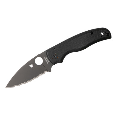 Shop SPYDERCO Shaman G-10 3.58in Serrated Black Blade Knife (C229GSBK). Buy best Folding Knives from gritrsports.com | Reviews and Shipping options available