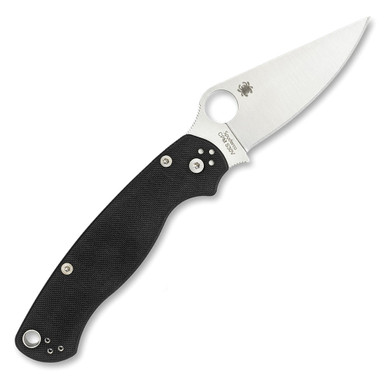 Shop SPYDERCO Para Military 2 3.42in PlainEdge Blade/G-10 Black Left-Hand Folding Knife (C81GPLE2). Buy best Folding Knives from gritrsports.com | Reviews and Shipping options available