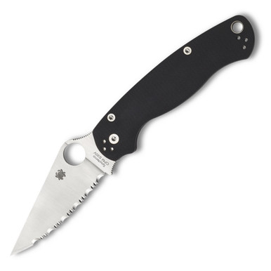 Shop SPYDERCO Para Military 2 3.438in SpyderEdge Blade/G-10 Black Folding Knife (C81GS2). Buy best Folding Knives from gritrsports.com | Reviews and Shipping options available