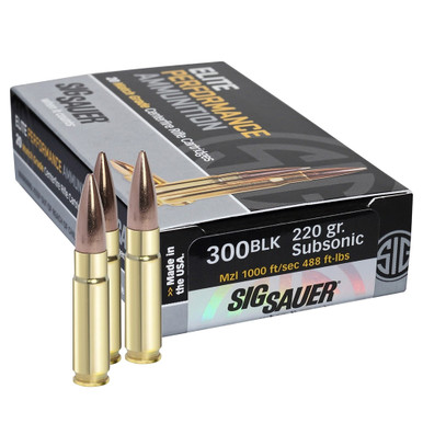 Shop SIG SAUER 300 AAC Blackout 220gr 20 Box OTM Elite Match Ammo (E300A2-20). Buy best Rifle Ammo from gritrsports.com | Reviews and Shipping options available