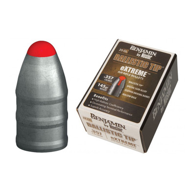 Shop BENJAMIN SHERIDAN Extreme .357 Cal 145Gr Ballistic Tip 25ct Air Rifle Bullets (BPN357). Buy best Air Gun Pellets from gritrsports.com | Reviews and Shipping options available
