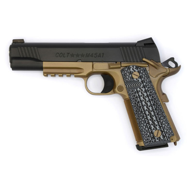 Shop COLT CQB Government .45 ACP 5in 8rd Black/Flat Dark Earth Semi-Automatic Pistol  (O1070CQB-FB). Buy best Pistols from gritrsports.com | Reviews and Shipping options available