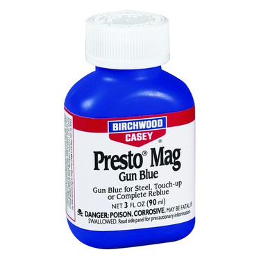 Shop BIRCHWOOD CASEY Presto Mag 3fl oz Liquid Gun Blue (13525). Buy best Cleaners from gritrsports.com | Reviews and Shipping options available