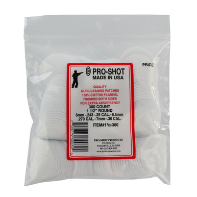 Shop PRO-SHOT PRODUCTS 6mm-30 Caliber 300 Count Cleaning Patches (11/2-300). Buy best Cleaning Patches from gritrsports.com | Reviews and Shipping options available