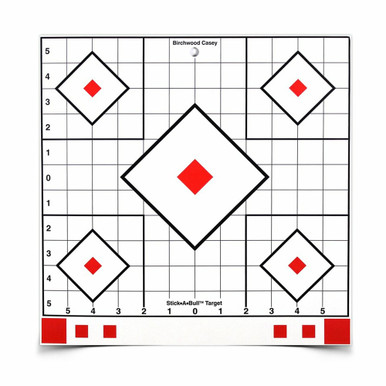 Shop BIRCHWOOD CASEY Stick-A-Bull 12in Adhesive Sight-In 5 Targets, 55 Pasters (33922). Buy best Targets from gritrsports.com | Reviews and Shipping options available