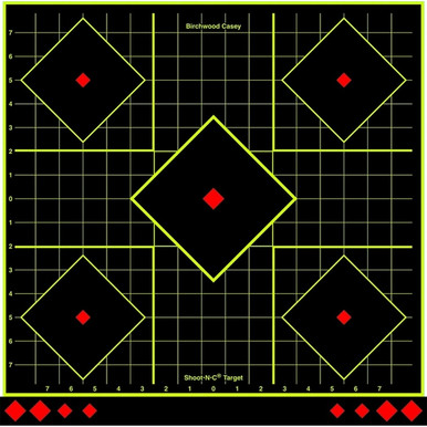 Shop BIRCHWOOD CASEY Shoot-N-C 17.75in Sight-In 5 Targets, 85 Pasters (34175). Buy best Targets from gritrsports.com | Reviews and Shipping options available