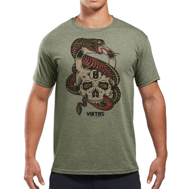 Shop VIKTOS Kettle Skull Sage Heather T-Shirt (18068). Buy best SS Shirts from gritrsports.com | Reviews and Shipping options available