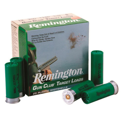 Shop REMINGTON Gun Club 12Ga 2-3/4in 1-1/8oz #8 Shot 25rd/Box Target Loads (20230). Buy best Shotgun Shells from gritrsports.com | Reviews and Shipping options available