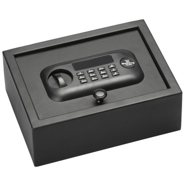 Shop Bulldog Cases Pistol Vault, 12"X9"X4", Digital Lock, Standard Top Open Drawer Safe, Black BD1030. Buy best Gun Safes from gritrsports.com | Reviews and Shipping options available