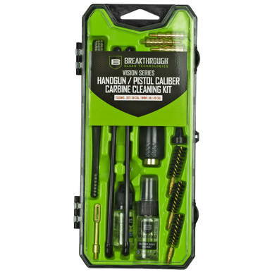 Shop Breakthrough Clean Technologies Vision Series Cleaning Kit For Pistol Caliber Carbine .38/.40/.45 Cal BT-CCC-HGPCC. Buy best Cleaning Kits from gritrsports.com | Reviews and Shipping options available