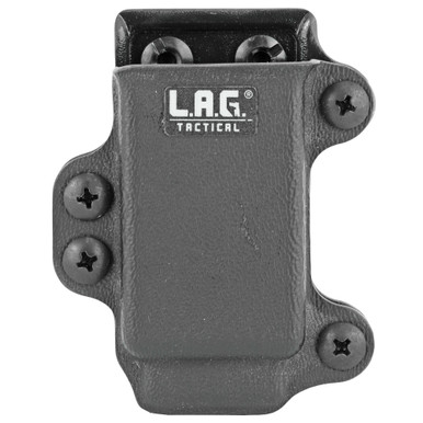 Shop L.A.G. Tactical, Inc. Single Pistol Magazine Carrier, Fits Most Single Stack 9/40 Slim Magazines, Kydex, Black Finish 34001. Buy best Holsters from gritrsports.com | Reviews and Shipping options available