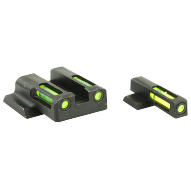 Shop Hi-Viz LiteWave H3 Tritium/Litepipe Night Sights, Fits S&W Shield, Front Green and Rear MPSN321. Buy best Fiber Optic Sights from gritrsports.com | Reviews and Shipping options available