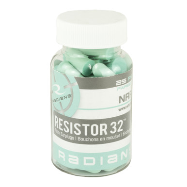 Shop Radians Resistor 32, Ear Plug, Foam, Aqua, 25 Pairs FP70A/25. Buy best Ear Plugs from gritrsports.com | Reviews and Shipping options available