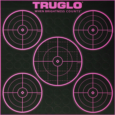 Shop TRUGLO Tru See 12 Pack of Pink 5-Bullseye 12X12 Splatter Targets (TG11P6). Buy best Splatter Targets from gritrsports.com | Reviews and Shipping options available