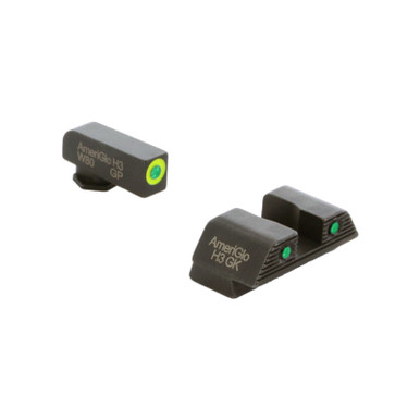 Shop AmeriGlo Trooper, Sight, Fits Glock 42,43,43X, Green Tritium LumiLime Outline Front, Green Tritium Black Serrated Rear, Front/Rear GL-822. Buy best Pistol Sights from gritrsports.com | Reviews and Shipping options available
