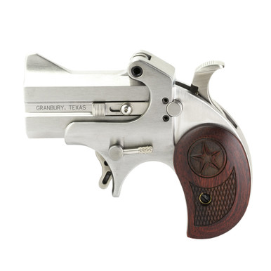 Shop Bond Arms Mini 45, Derringer, 45 Long Colt, 2.5" Barrel, Steel, Stainless Finish, Rosewood Grips, Fixed Sights, 2 Rounds, No Trigger Guard BAM45LC. Buy best Pistols from gritrsports.com | Reviews and Shipping options available