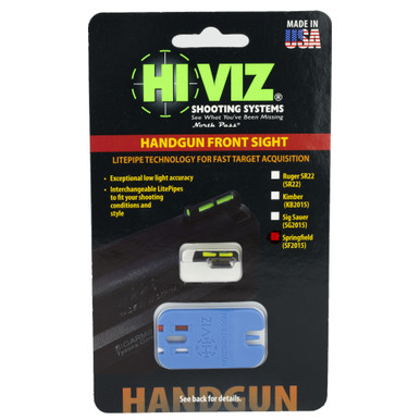 Shop Hi-Viz Litewave Sight, Fits Springfield 1911, Front Sight, Include Litepipes and Key SF2015. Buy best Fiber Optic Sights from gritrsports.com | Reviews and Shipping options available