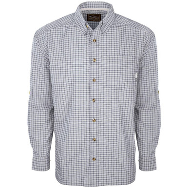 Shop DRAKE Featherlite Check Long Sleeve Midnight Gray Shirt (DS2110-MNG). Buy best LS Shirts from gritrsports.com | Reviews and Shipping options available