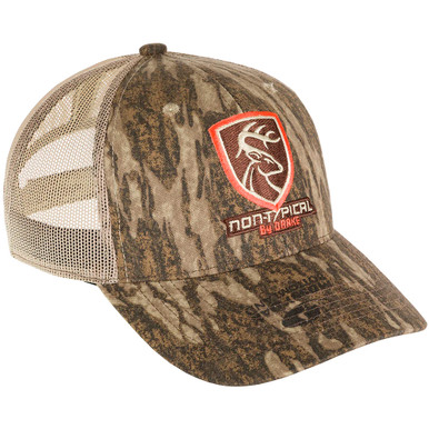 Shop DRAKE Non-Typical Logo Camo Mesh Back Mossy Oak Bottomland Cap (DNT8000-006). Buy best Caps from gritrsports.com | Reviews and Shipping options available