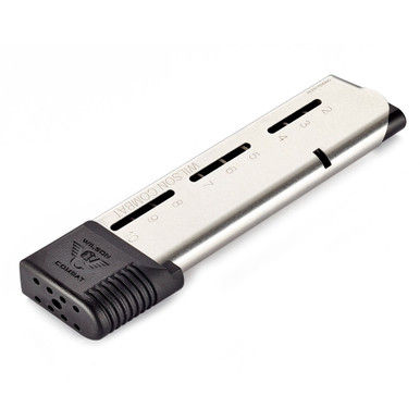 WILSON COMBAT Elite Tactical 1911 45 ACP 10rd Stainless Magazine with Polymer Base Pad 50045FS10