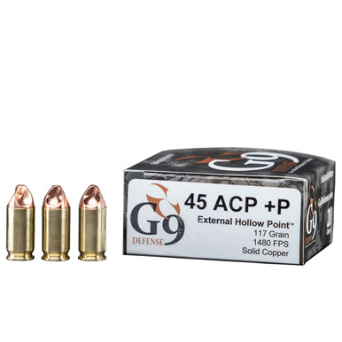 45 ACP +P 165 gr Woodsman