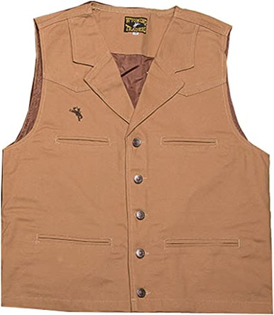 Shop WYOMING TRADERS Mens Bronco Canvas Regular Tan Vest (VCA). Buy best Vests from gritrsports.com | Reviews and Shipping options available
