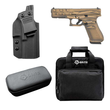 Shop GLOCK G17 Gen5 9mm Luger Cerakote Pistol w/GRITR IWB RH Holster, Gun Cleaning Kit, Soft Case. Buy best Pistols from gritrsports.com | Reviews and Shipping options available